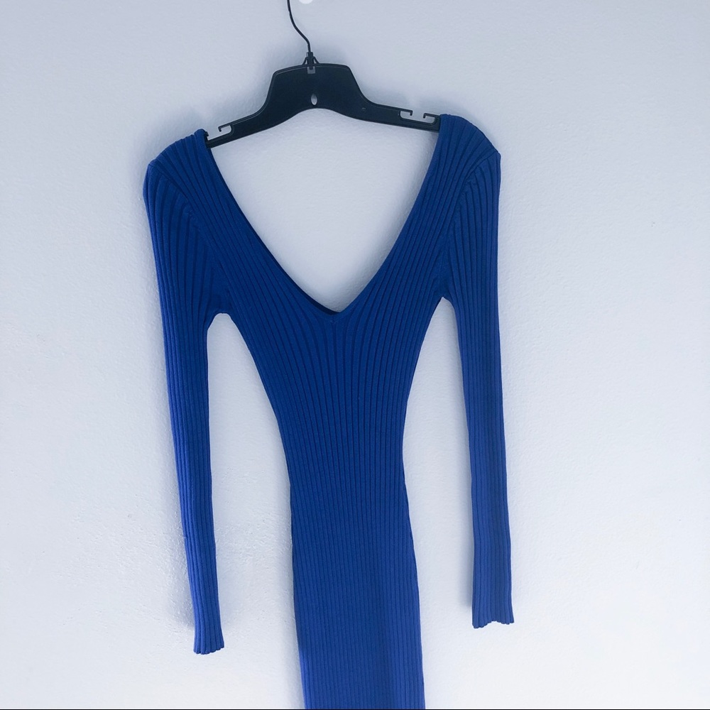 Ribbed sweater dress